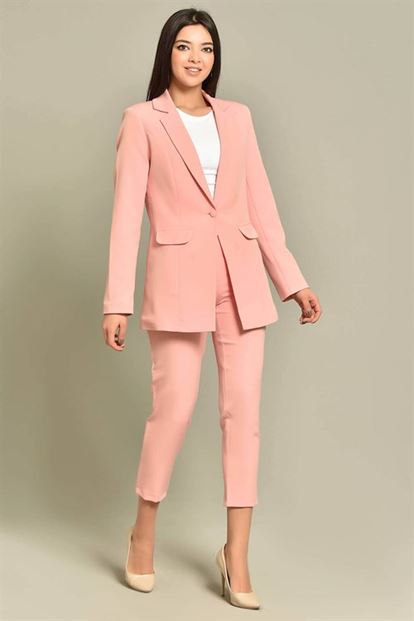 Pudra Ceket Pantolon Takım
