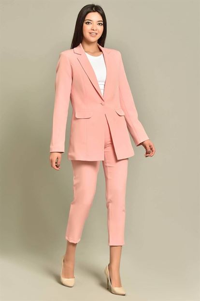 Pudra Ceket Pantolon Takım