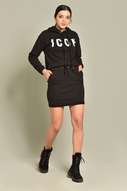 Siyah Sweat Etek Takım