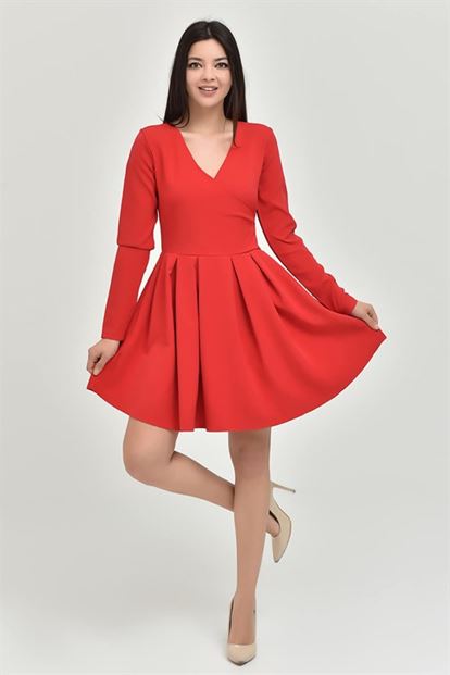 Kırmızı Kısa Elbise