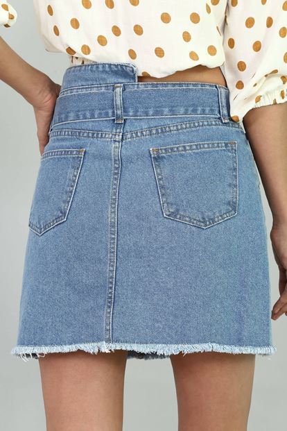Skirt blue arched Jean