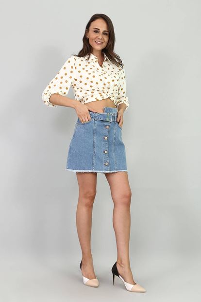 Skirt blue arched Jean