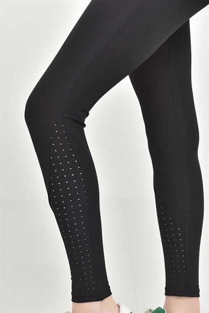 Black tulle detailed sports tights