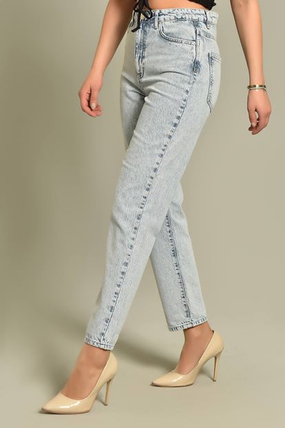 Blue ice draft jean pants
