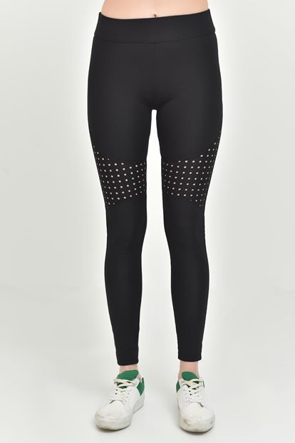 Detailed Sports Leggings in Black File