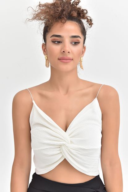 White Hanging Rope Bustier