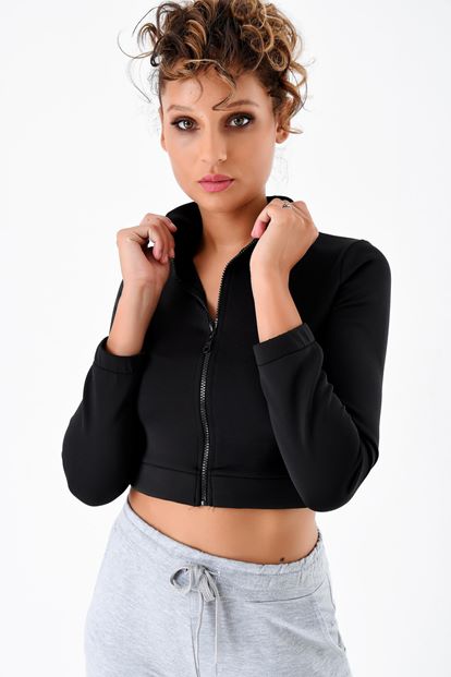 Black zipper sweat