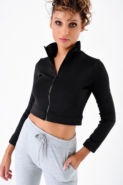 Black zipper sweat