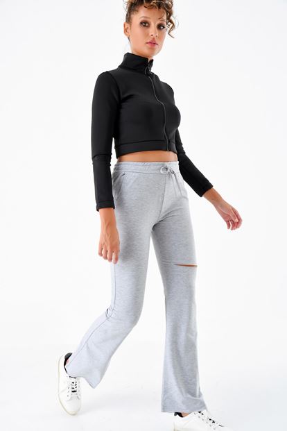 Black zipper sweat