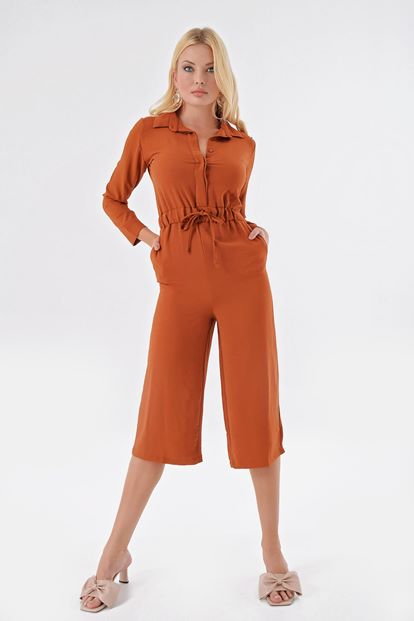 Kiremit Düğmeli Tulum