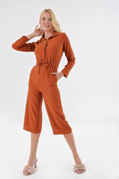 Kiremit Düğmeli Tulum