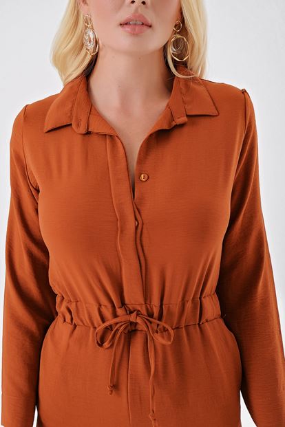 Kiremit Düğmeli Tulum