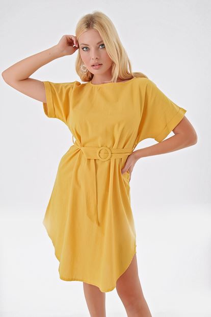 Mustard Belt Dress