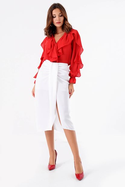 White Knotted Skirt pareo