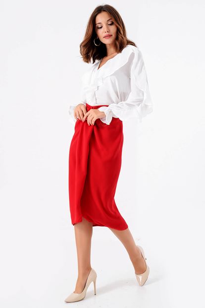  Red Knotted Skirt pareo