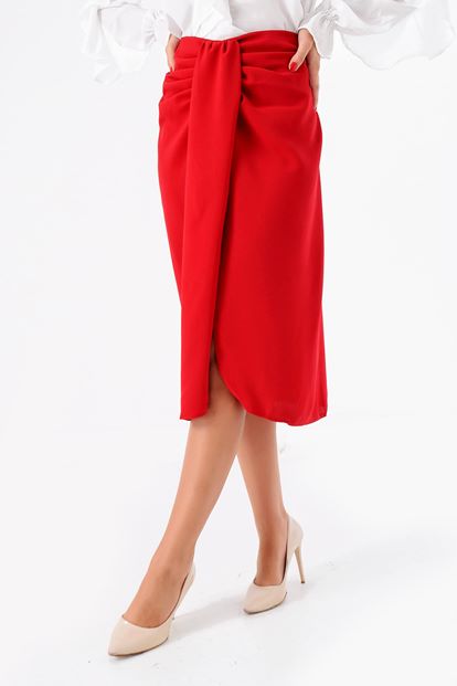  Red Knotted Skirt pareo