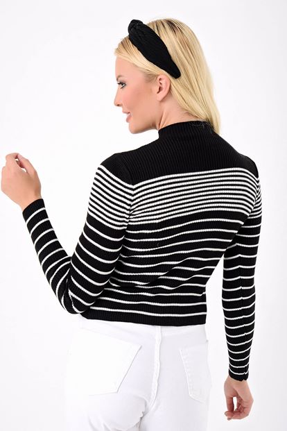Black turtlenecks Sweater Striped Sweater