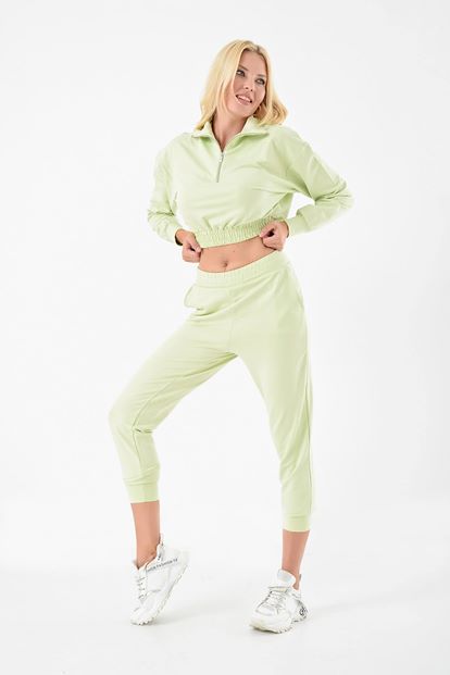 Neon Zipper Detailed Tracksuit Team