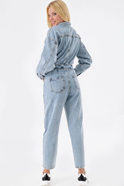 Blue jeans overalls