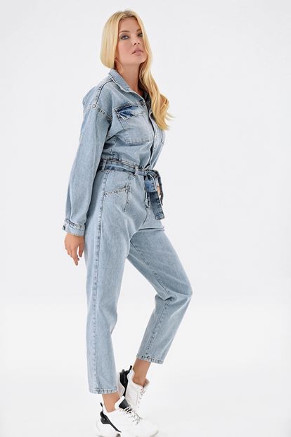 Blue jeans overalls