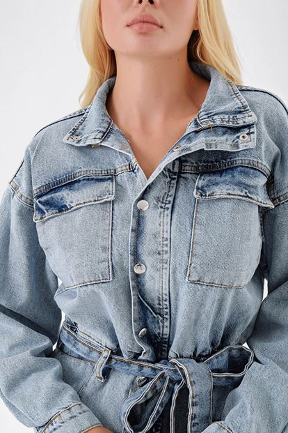 Blue jeans overalls