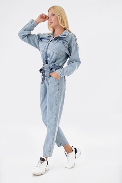 Blue jeans overalls