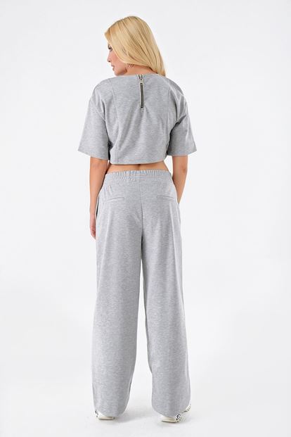 Gri Crop Eşofman Takımi