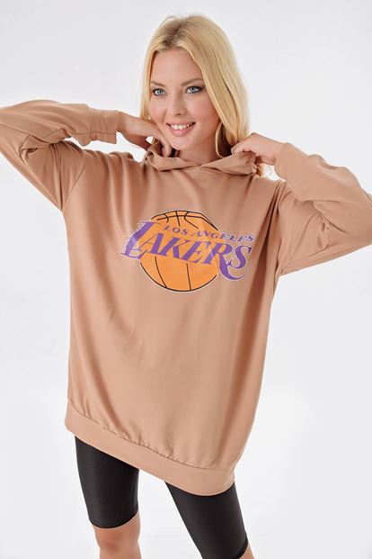 The Lakers Hooded Sweater Beige