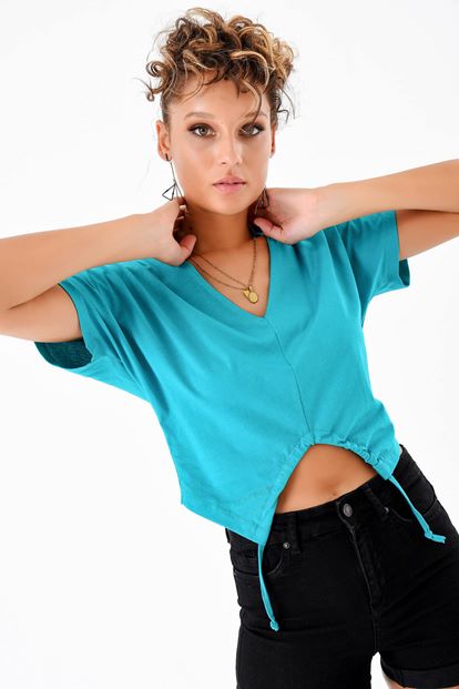 Mint Green Lace Front T-Shirts