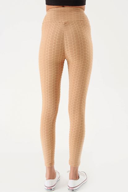 Mink patterned stretch tights