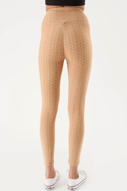 Mink patterned stretch tights