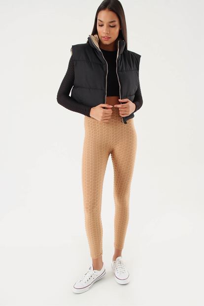 Mink patterned stretch tights