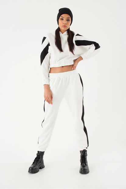 White Blocked Interior Polarli Tracksuit Team