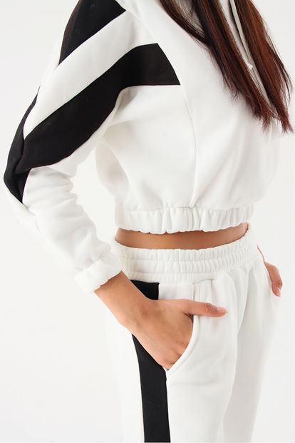 White Blocked Interior Polarli Tracksuit Team