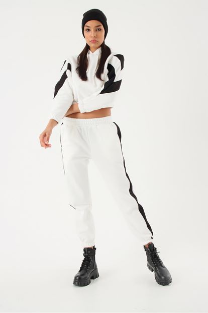 White Blocked Interior Polarli Tracksuit Team