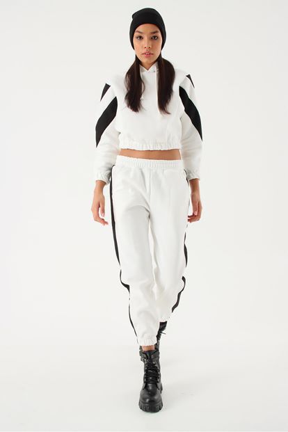 White Blocked Interior Polarli Tracksuit Team