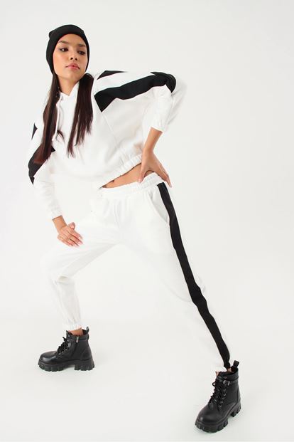 White Blocked Interior Polarli Tracksuit Team