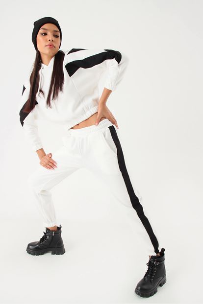 White Blocked Interior Polarli Tracksuit Team