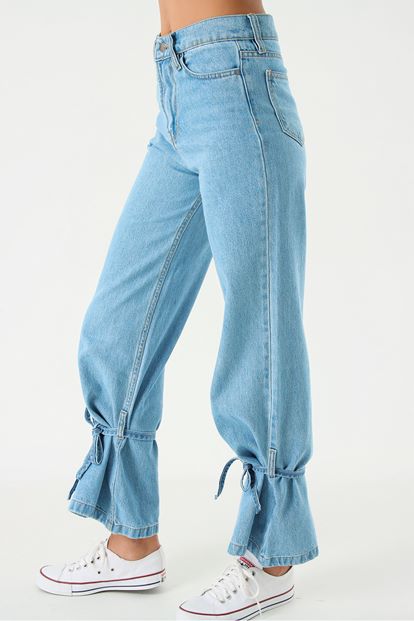Spanish Lace Cuff Ankles Blue Jeans