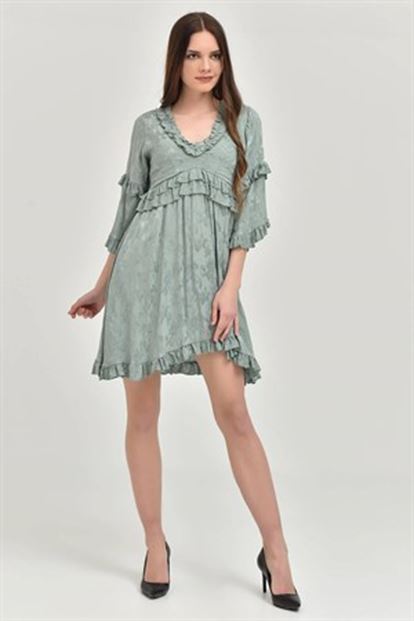 Mint green firphirline satin dress