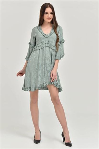 Mint green firphirline satin dress
