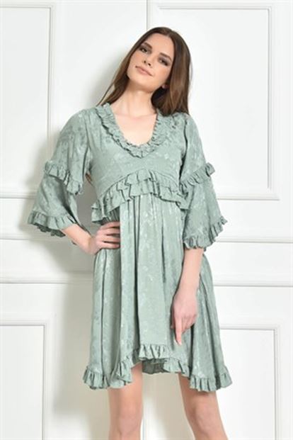 Mint green firphirline satin dress