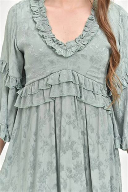 Mint green firphirline satin dress