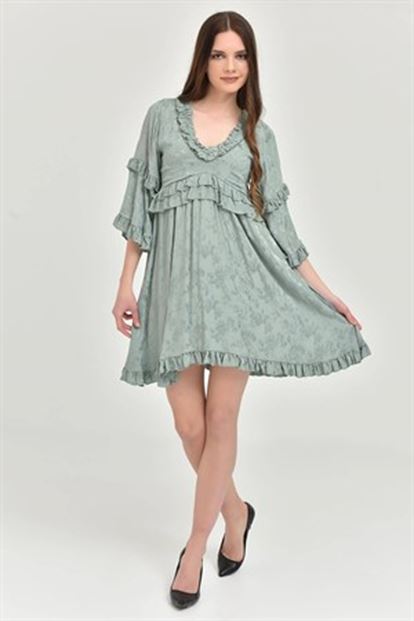 Mint green firphirline satin dress