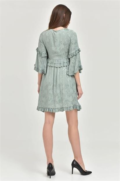 Mint green firphirline satin dress