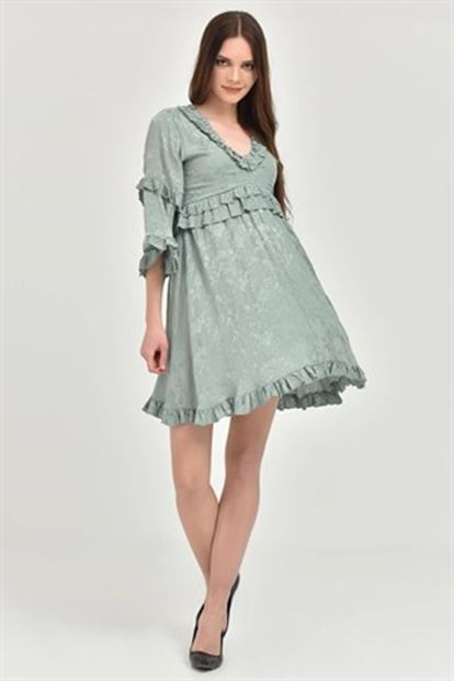Mint green firphirline satin dress