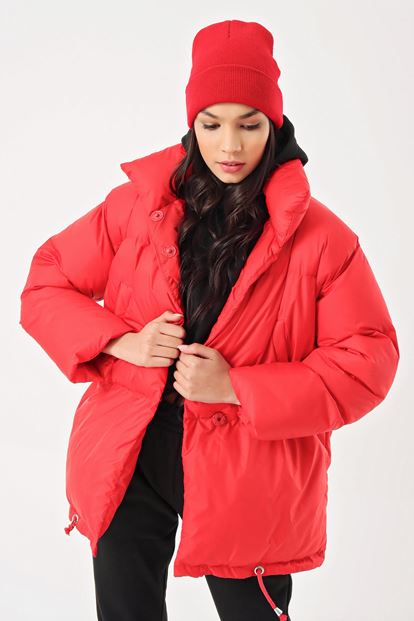 Kırmızı Sisme Mont