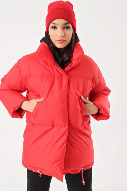 Kırmızı Sisme Mont