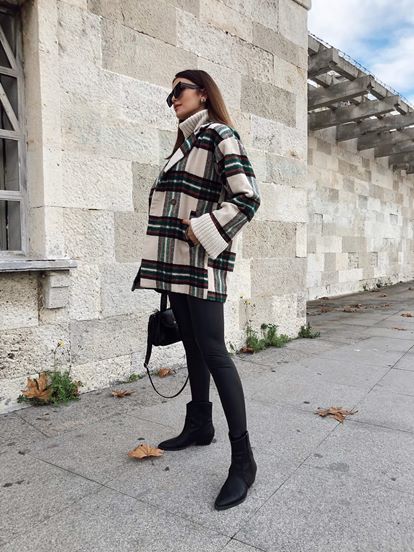 Beige Plaid Buttoned Case Jacket