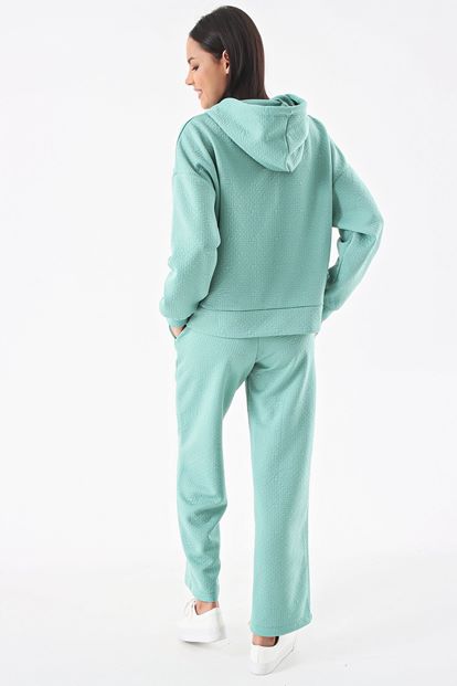 Green hooded tracksuit Team